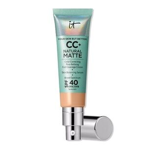 IT Cosmetics CC+ Natural Matte Foundation SPF 40 Medium 1.08oz NIB Full Coverage